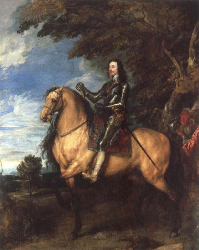 Anthony Van Dyck equestrian porrtait of charles l France oil painting art